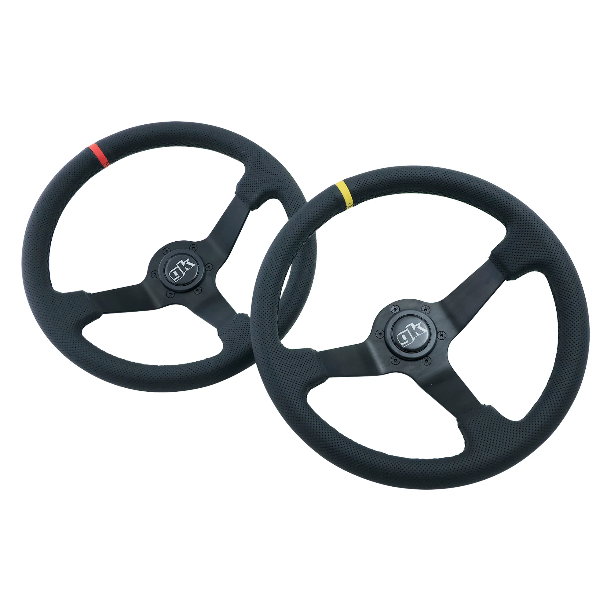 Steering wheel 350mm Deep dished perforated leather - Image 2