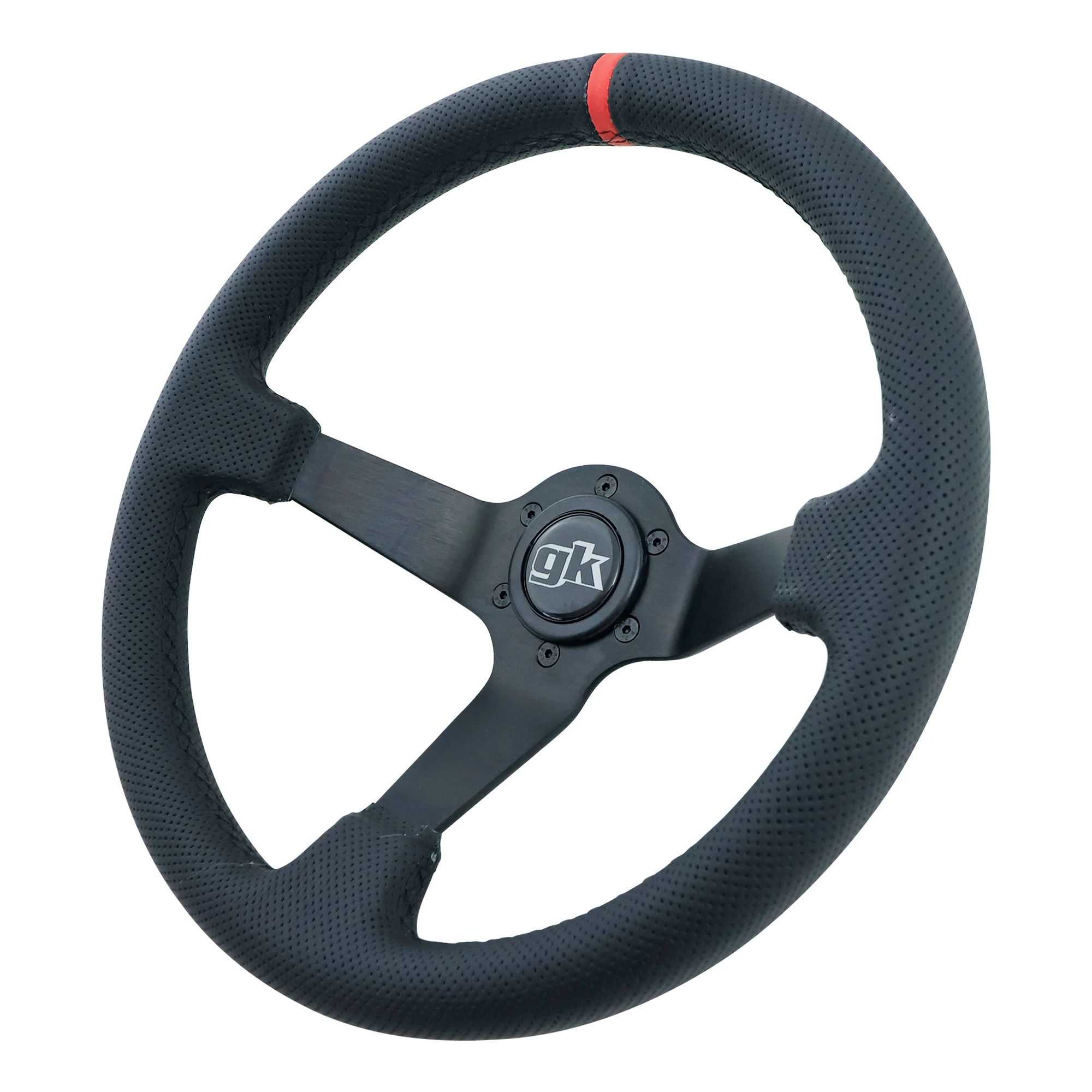 Steering wheel 350mm Deep dished perforated leather - Image 5